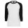 Undershirt Baseball Raglan 3/4 White/Black XL