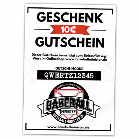 Gift Voucher Baseballminister.de 10 Euro