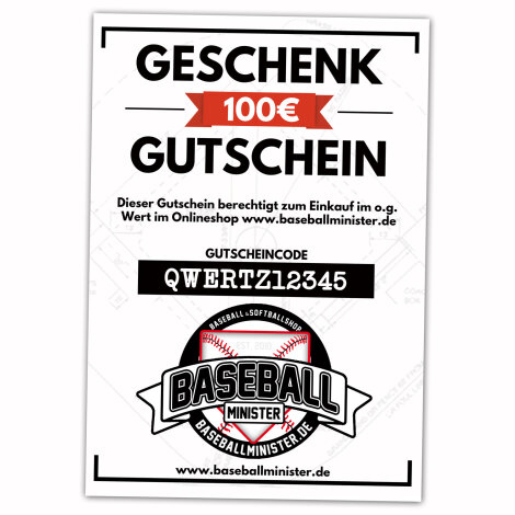 Gift Voucher Baseballminister.de 100 Euro