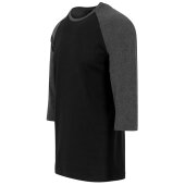 Undershirt Baseball Raglan 3/4 Black/Charcoal M