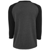 Undershirt Baseball Raglan 3/4 Charcoal/Black S