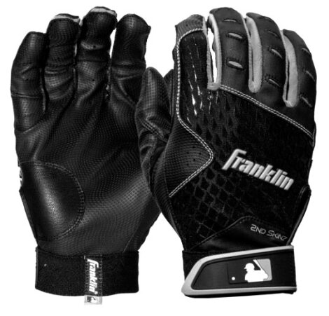 Battinggloves Franklin 2nd Skinz Black Youth YS (Youth Small)