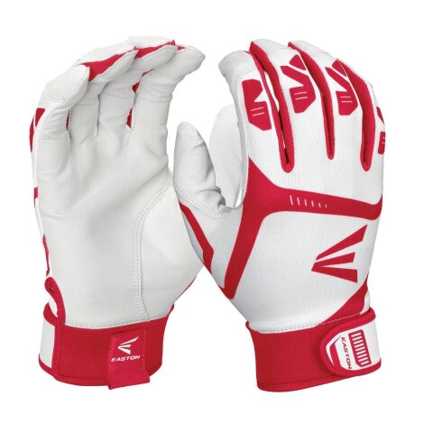 Batting Gloves Easton Gametime (White/Red) S
