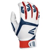 Batting Gloves Easton Gametime (White/Navy/Red) Youth