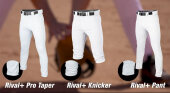 Easton Rival+ Open Bottom Baseball Pant (White)  S