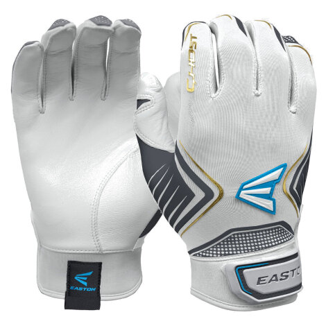 Easton Womens Ghost Batting Gloves (White/Gold)