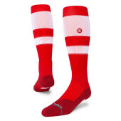 Stance Baseballsocken Stripes OTC (White/Red) L (43-46)