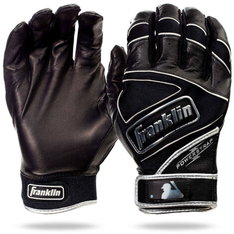 Batting Gloves Franklin Powerstrap Chrome (Black) XL