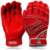 Batting Gloves Franklin Powerstrap Chrome Red