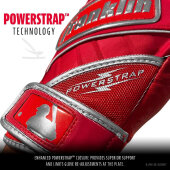Batting Gloves Franklin Powerstrap Chrome Red