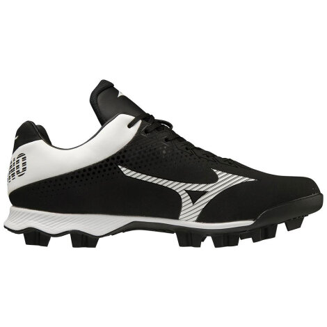 Mizuno Wave LightRevo Baseball Molded Cleats (Black/White) 44,5 (US 11)