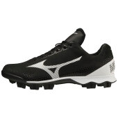 Mizuno Wave LightRevo Baseball Molded Cleats (Black/White) 44,5 (US 11)