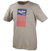 Rawlings T-Shirt Bat Flag (Grau)