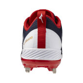 Mizuno Dominant 4 Low Mens Metal Baseball Cleats (Navy/Red) 42 (US 9)