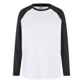 Undershirt Kinder Baseball Raglan 3/4 (Weiß/Schwarz)