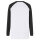 Undershirt Kinder Baseball Raglan 3/4 (Weiß/Schwarz)