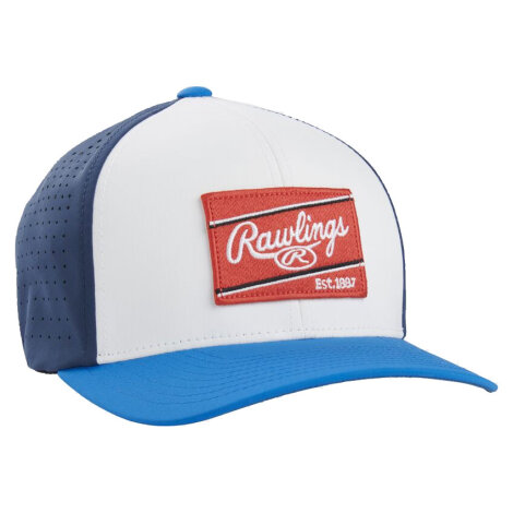 Rawlings FlexFit Laser Cut Vented Hat Red/White/Blue L/XL