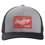Rawlings FlexFit Laser Cut Vented Hat Black/Grey S/M