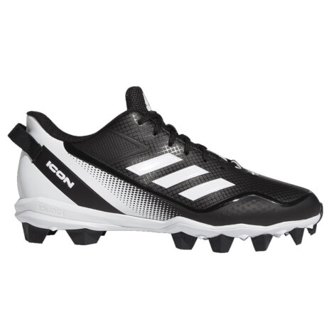 Adidas Icon 7 Baseball Molded Cleats (Black(White) 36 2/3 (US4)