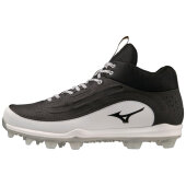 Mizuno 9-Spike® Ambition 3 Low Mens Molded Baseball Cleat (Black/White) 41 (US 8,5)