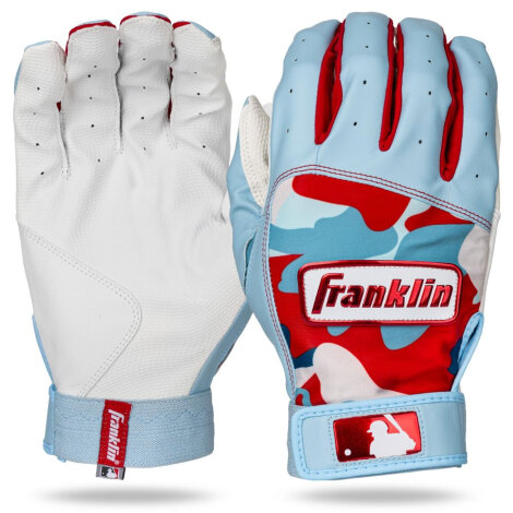 Batting Gloves Franklin Digitek (White/Carolina) XL