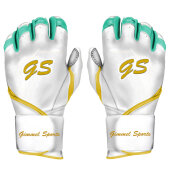 Batting Gloves Gimmel Sports G-Pro White Series (White Mint/Camel) SMALL