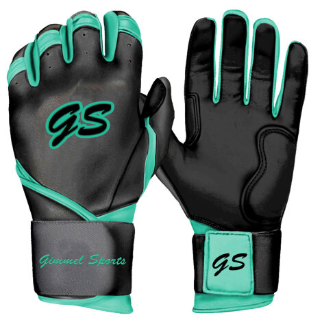 Batting Gloves Gimmel Sports G-Pro Black Series (Black/Mint)