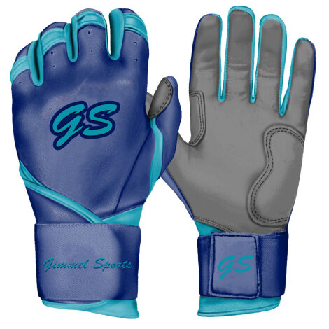 Batting Gloves Gimmel Sports G-Pro Blue Series (Navy/Baby Blue)