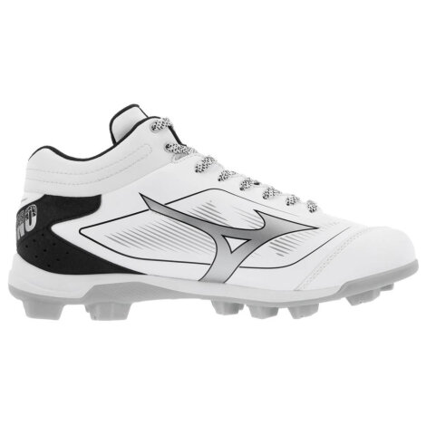 Baseballschuhe Mizuno Cushionrevo Diamond Mid TPU (Weiß/Schwarz) 44 (US 10,5)