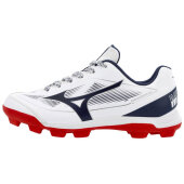 Baseballschuhe Mizuno Cushionrevo Diamond Junior (Weiß/Navy)