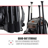 Franklin MLB® Traveler Chrome Bat Pack Heather Grey