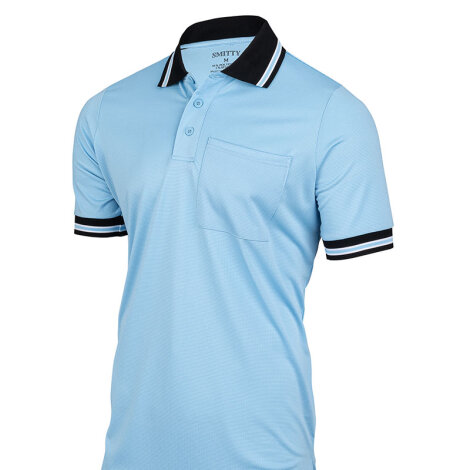 Smitty Pro Flex Umpire Poloshirt (Hellblau/Schwarz)