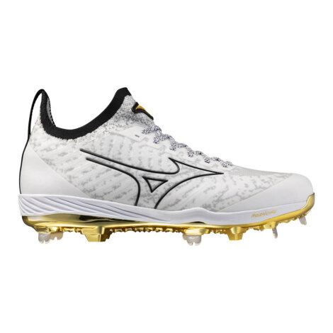 Mizuno Pro Knit 2 Metal Baseball Cleat (White Gold)