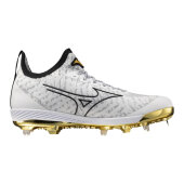 Mizuno Pro Knit 2 Metal Baseball Cleat (White Gold)