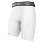 Shock Doctor Compression Short White (with Cup Pocket) M